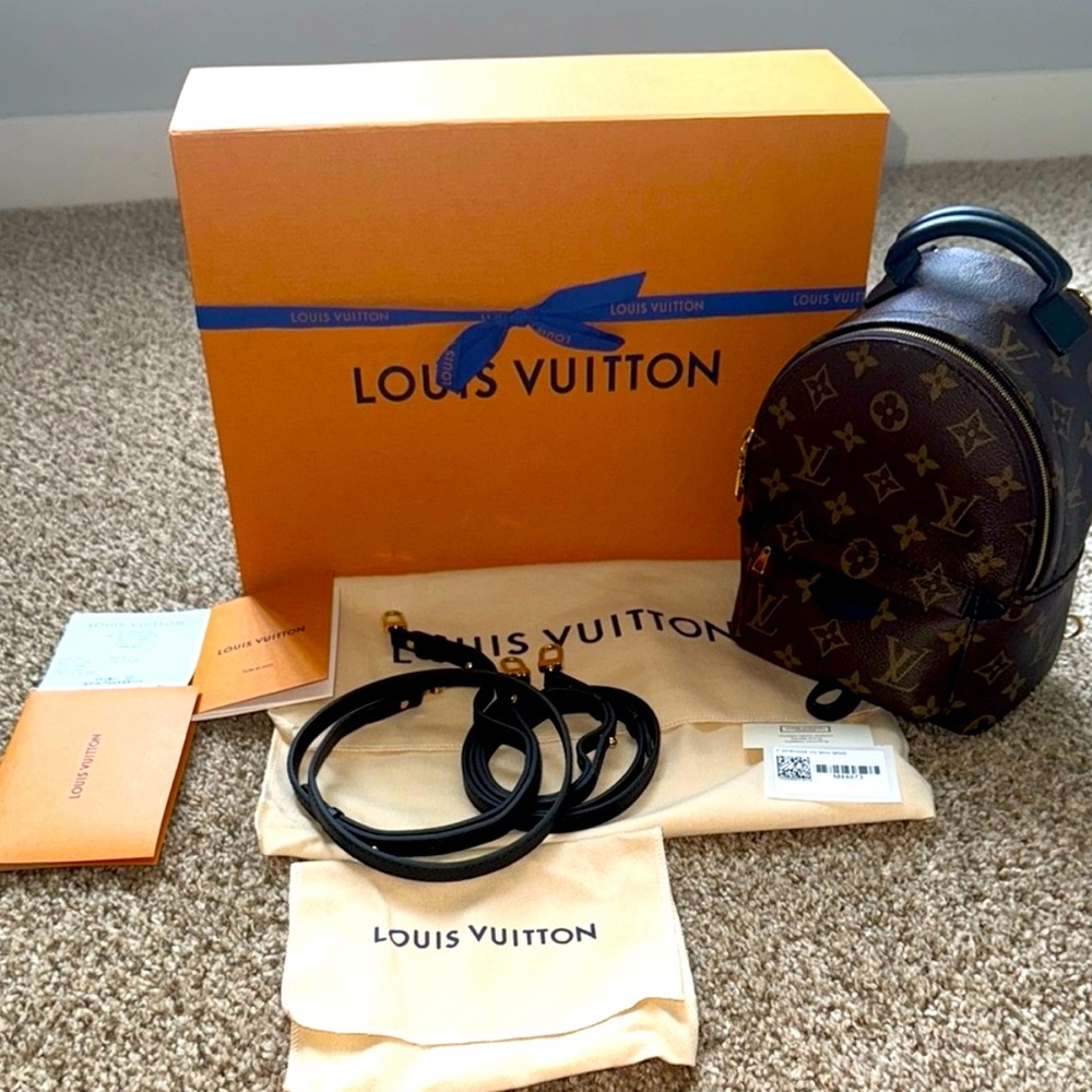 ✨100% GUARANTEED AUTHENTIC LOUIS VUITTON PALMS SPRINGS MINI BACKPACK MONOGRAM!!✨